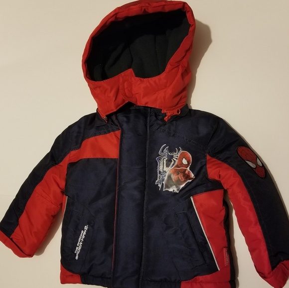 MSRP $75 Marvel Spiderman Boy's Tonal Print Jacket